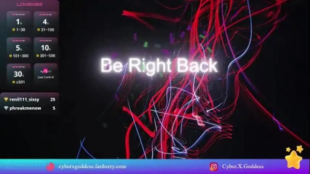 Thumbnail 1, cyberxgoddess_'s Stream at Chaturbate, 1 month ago
