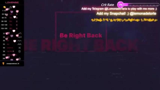 Thumbnail 2, lemonadetarts's Stream at Chaturbate, 17 months ago