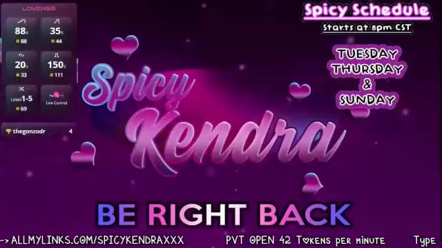 Thumbnail 1, spicykendra's Stream at Chaturbate, 28 days ago